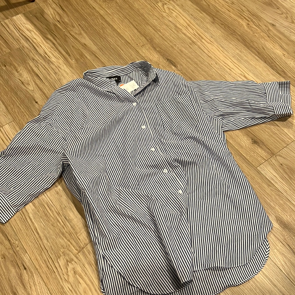 Striped Plus Size Button Down
